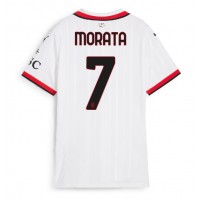 Koszulka piłkarska AC Milan Alvaro Morata #7 Strój wyjazdowy dla kobiety 2024-25 tanio Krótki Rękaw